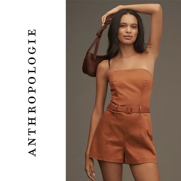 Anthropologie Maeve Strapless Bustier Romper L - Picture 4 of 9